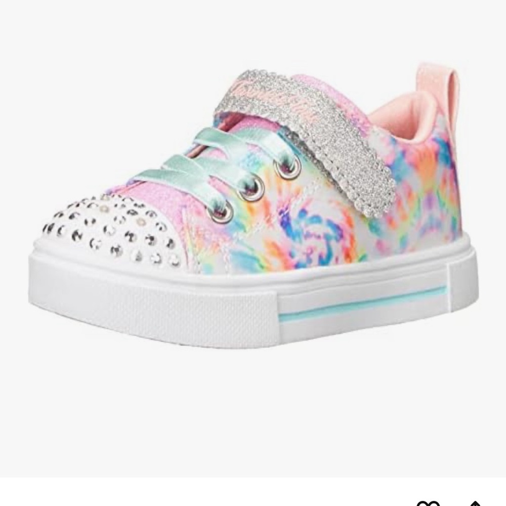 NEW Skechers Twinkle Toes Spark Stormy Brights Slip on Light up Sneakers Size 11 - Picture 2 of 14